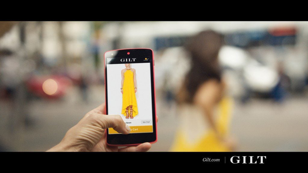 A Gilt TV commercial still