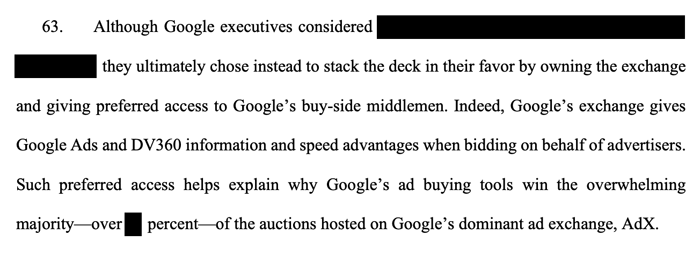 “Although Google executives considered ‘creating a completely neutral platform like the NYSE,’ they ultimately chose instead to stack the deck in their favor by owning the exchange and giving preferred access to Google’s buy-side middlemen.”