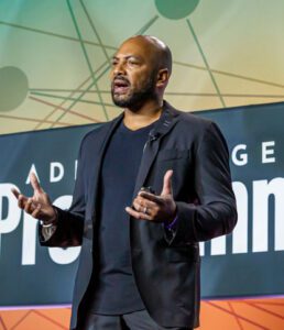 Eric Austin, P&G’s senior director of global brand building and media innovation, speaking at AdExchanger’s Programmatic I/O conference in Las Vegas (May 24, 2022)