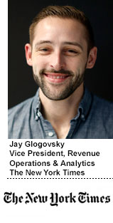 Jay Glogovsky, vice president of revenue operations and analytics for The New York Times.