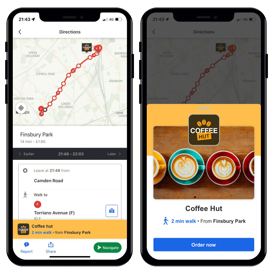 Moovit's location-based in-app ad platform