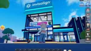 Invisalign's branded experience inside Roblox's Livetopia.