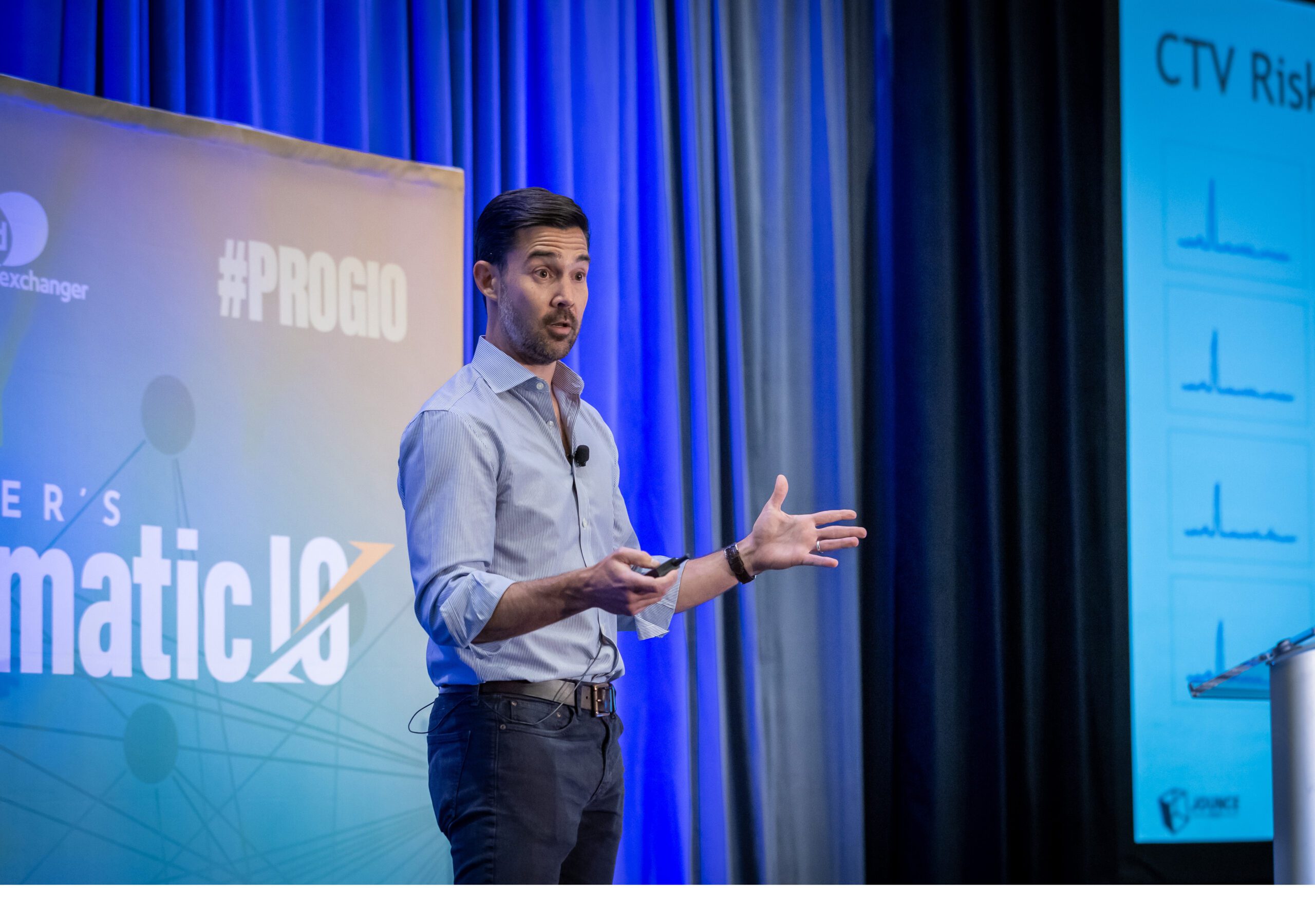 Chris Kane, founder, Jounce Media, speaking at AdExchanger's Programmatic IO event in Las Vegas (May 2023)