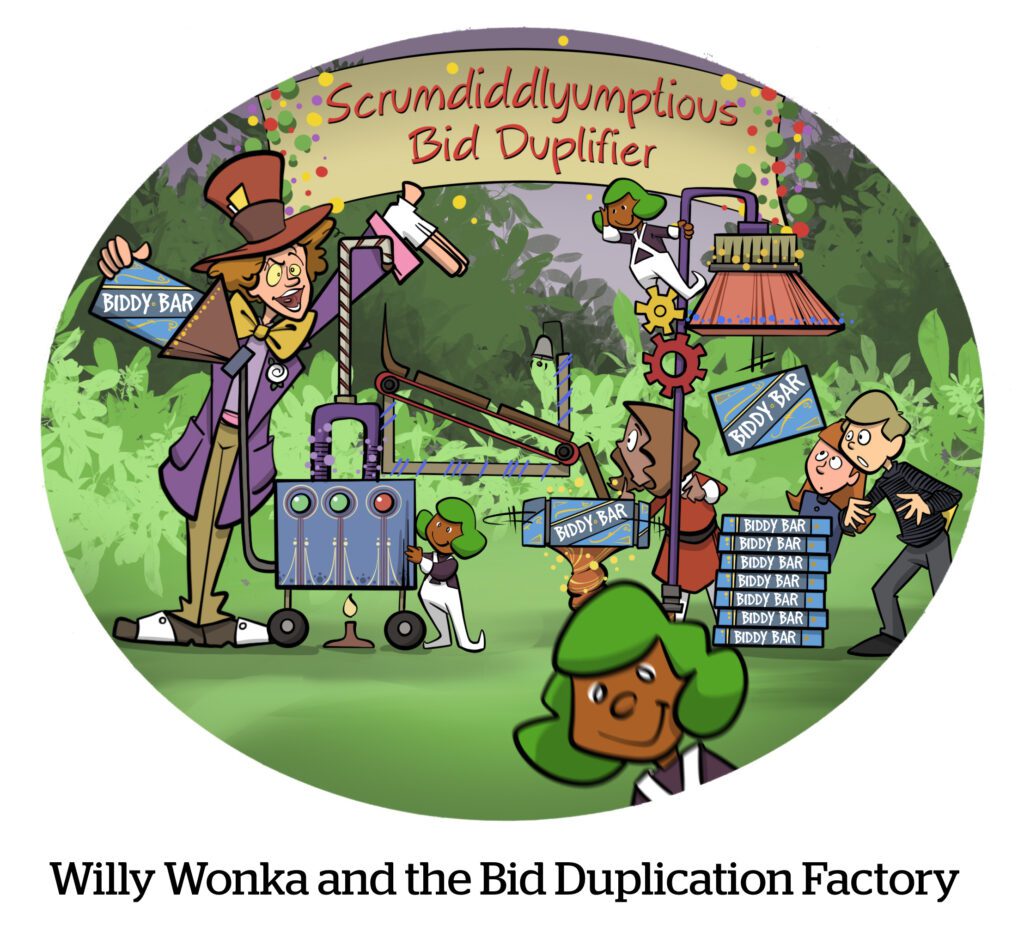 Comic: Willy Wonka and the Bid Duplication Factory